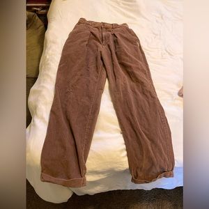 Brown curdory pants